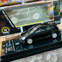 PARA64 1/64 2001 Honda Civic Type-R EP3 Nighthawk Black LHD PA-55342