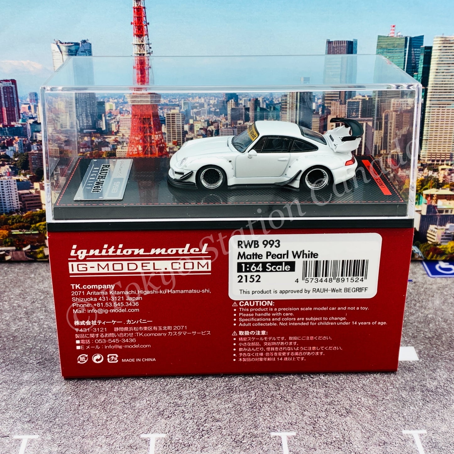 Ignition Model 1/64 RWB 993 Matte Pearl White IG2152