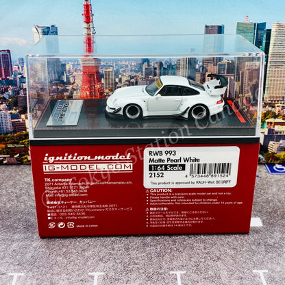 Ignition Model 1/64 RWB 993 Matte Pearl White IG2152