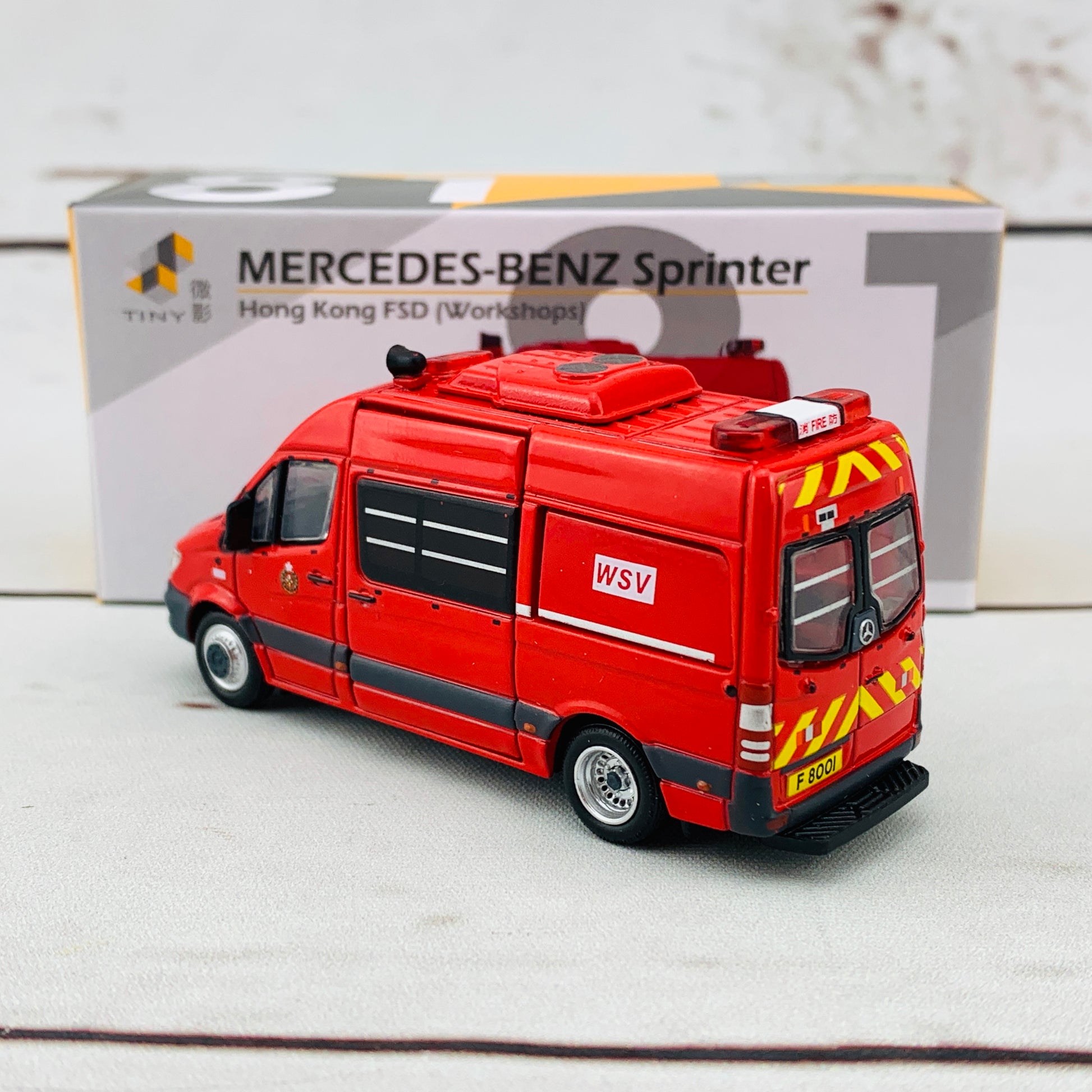 Tiny 微影 1/76 Mercedes Benz Sprinter Hong Kong FSD (Workshops) 消防處工程車 ATC64826