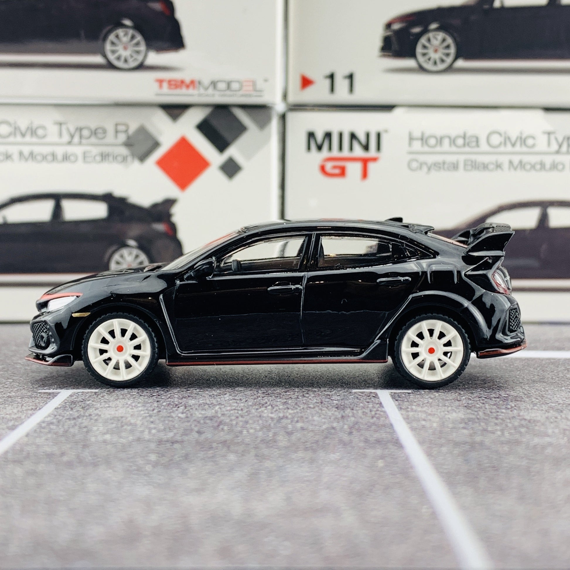 MINI GT 1/64 Honda Civic Type R (FK8) Crystal Black Modulo Edition Malaysian Exclusive RHD MGT00011-R