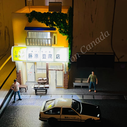 AUTOmodel 1/64 Initial D Tofu Shop Diorama with USB Powered Lighting