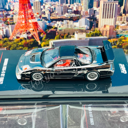 INNO64 1/64 HONDA NSX-R GT (NA2) Black Chrome W/ Extra Wheels IN64-NSXGT-BLACH