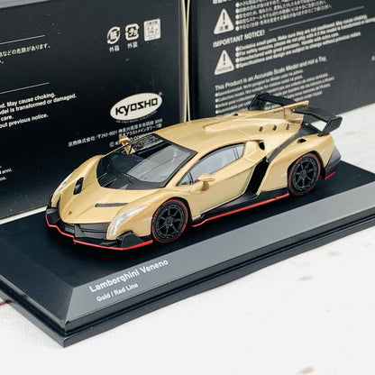 KYOSHO 1/64 Lamborghini Veneno Gold/Red Line KS07040A1