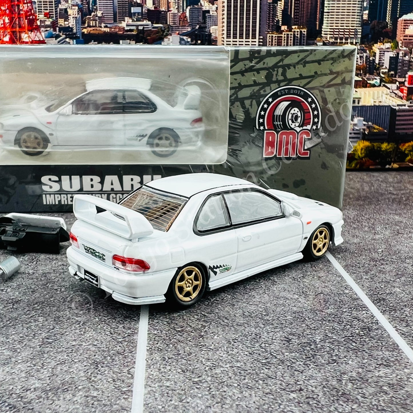 BM Creations 1/64 Subaru Impreza WRX GC8 TYPE-R WHITE LHD 64B0232