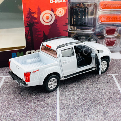 BM CREATIONS JUNIOR 1/64 ISUZU 2016 D-MAX White with Accessory Pack LHD 64B0107