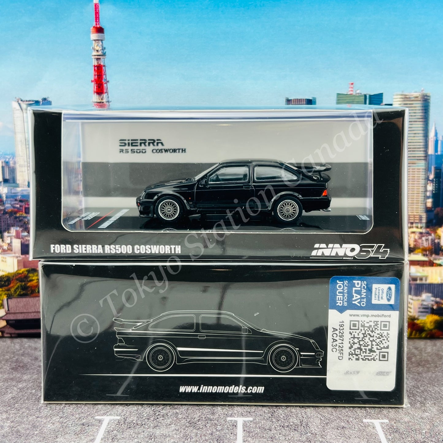INNO64 1/64 FORD SIERRA RS500 COSWORTH Black IN64-RS500-BLA