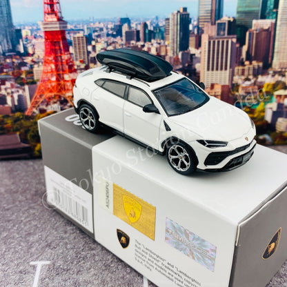 MINI GT 1/64 Lamborghini Urus  Bianco Monocerus Matt w/ Roof Box RHD MGT00220-R