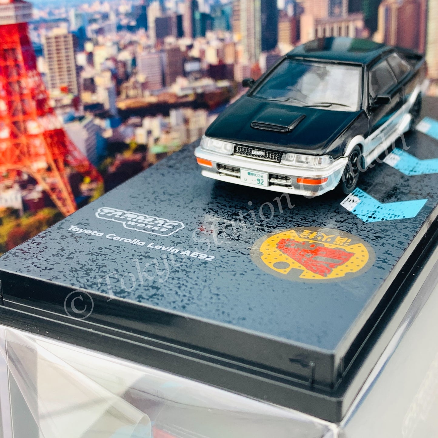 Tarmac Works 1/64 Toyota Corolla Levin AE92 Black / Grey T64R-036-BLK 