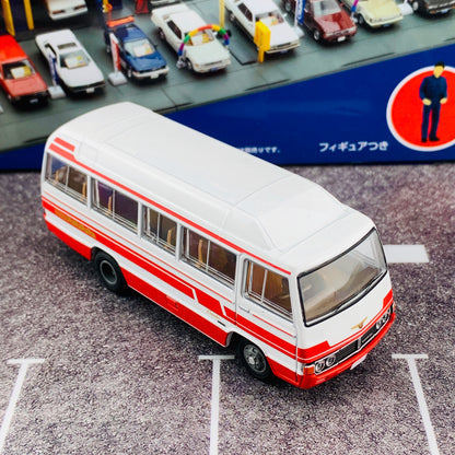 Tomica Limited Vintage 1/64 Toyota Coaster LV-184b (White/Red)