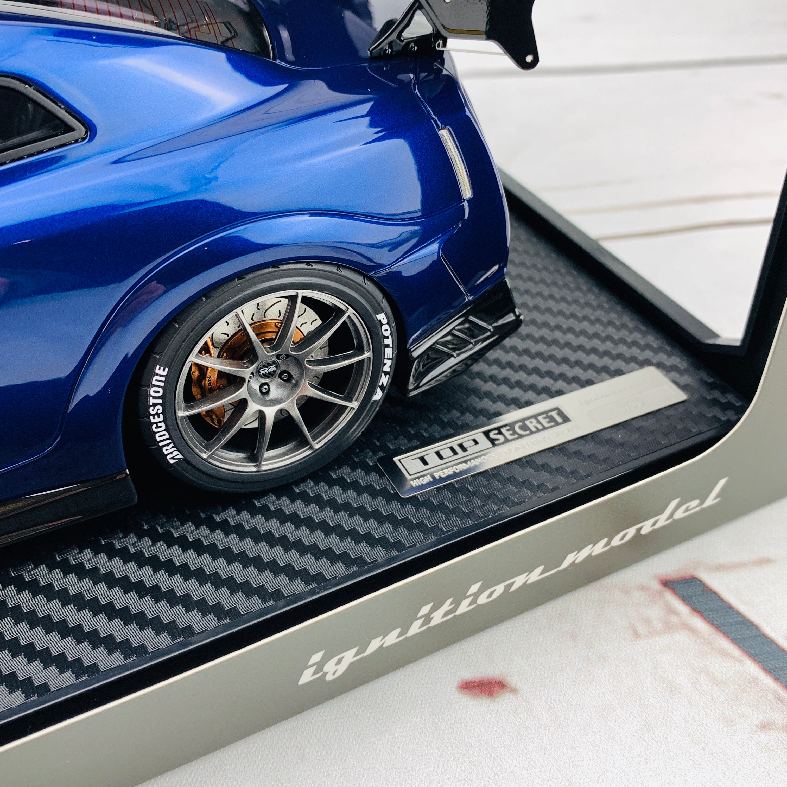Ignition Model 1/18 TOP SECRET Nissan GTR R35 Blue Metallic IG1535