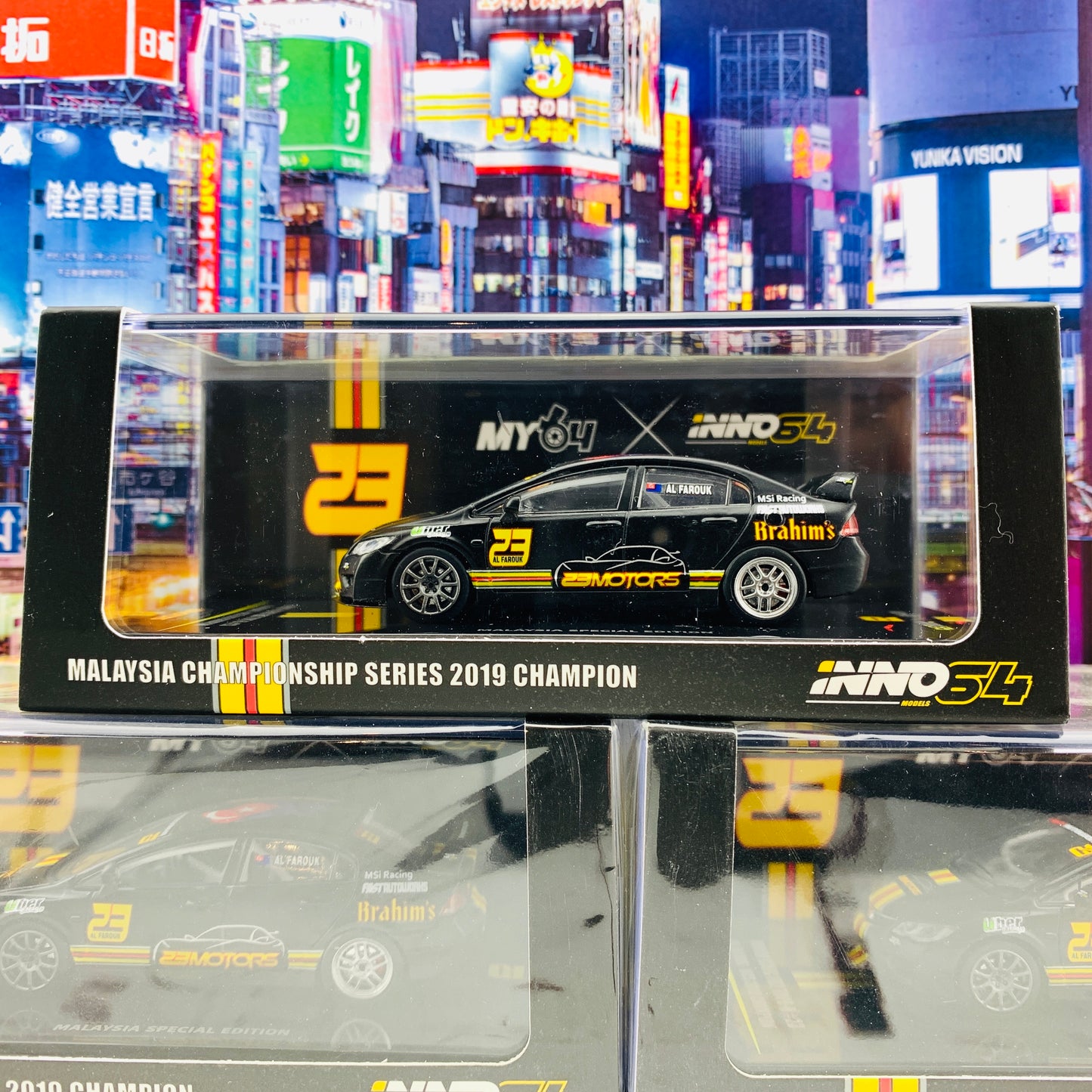 NNO64 1/64 HONDA CIVIC FD2 Type-R #23 AL FAROUK - Malaysia Championship Series 2019 Champion IN64-FD2-MCSMS