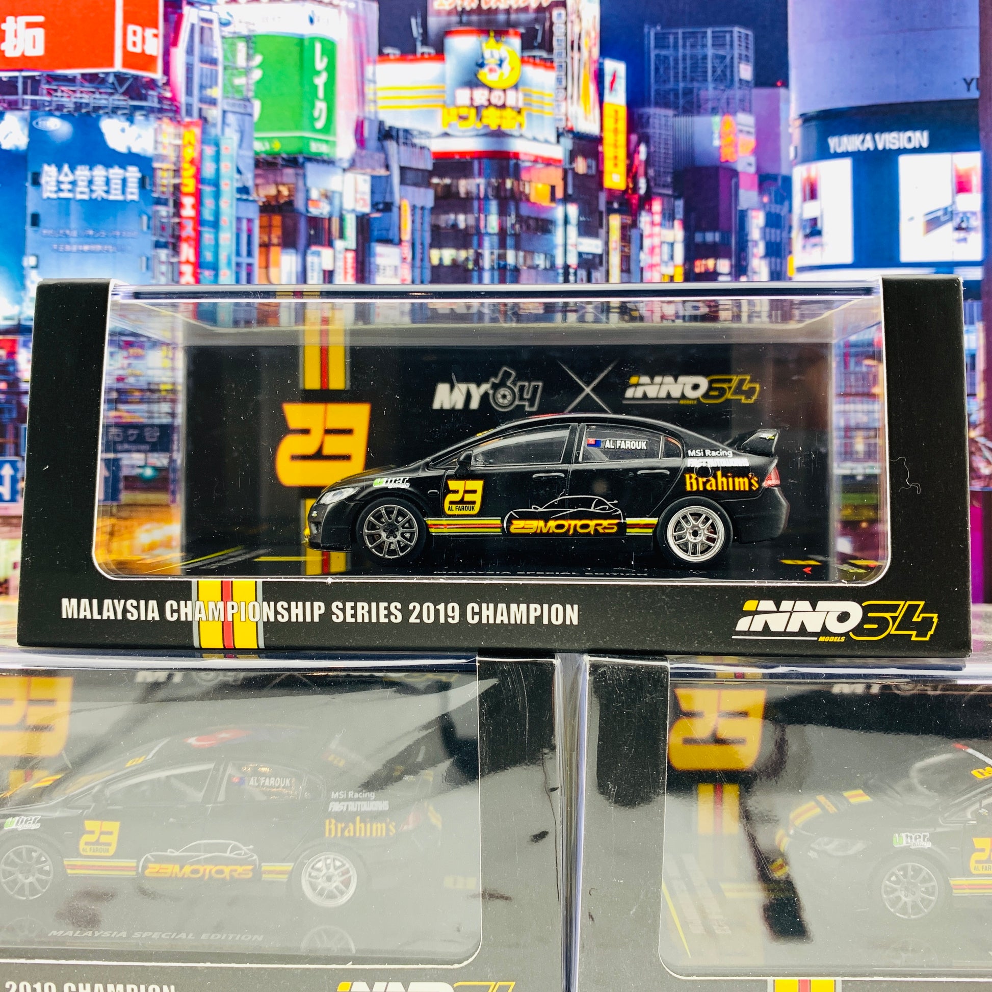 NNO64 1/64 HONDA CIVIC FD2 Type-R #23 AL FAROUK - Malaysia Championship Series 2019 Champion IN64-FD2-MCSMS