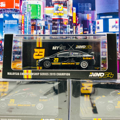 NNO64 1/64 HONDA CIVIC FD2 Type-R #23 AL FAROUK - Malaysia Championship Series 2019 Champion IN64-FD2-MCSMS