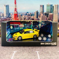 BM CREATIONS JUNIOR 1/64 Mitsubishi Lancer Evolution VII YELLOW RHD 64B0084