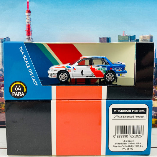 PARA64 1/64 Mitsubishi Galant VR4 Monte Carlo Rally 1991 #4 PA-65102