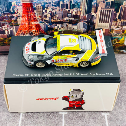 Sparky 1/64 PORSCHE 911 GT3 R NO.99 ROWE RACING 2ND FIA GT WORLD CUP MACAU 2019 LAURENS VANTHOOR Y166