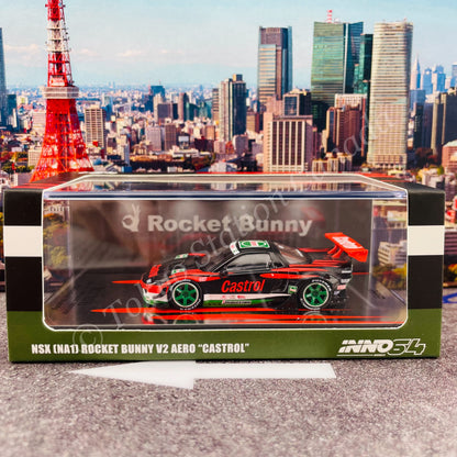 INNO64 1/64 NSX (NA1) ROCKET BUNNY V2 AERO "CASTROL" Concept Livery IN64-NSXP-CAS