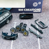 BM Creations JUNIOR 1/64 Mitsubishi Legnum VR4 BLACK RHD with Extra Wheels, Lowering Parts 64B0156