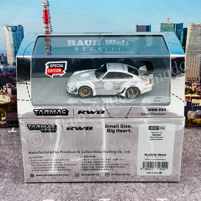 TARMAC WORKS HOBBY64 1/64 RWB 993 Silver Phantom Special Edition T64-017-JC