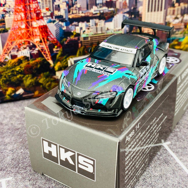 MINI GT 1/64 HKS Toyota GR Supra 2019 SEMA Presentation LHD