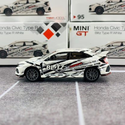 MINI GT 1/64 Honda Civic Type R (FK8) Blitz Type R White RHD MGT00095-R