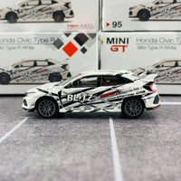 MINI GT 1/64 Honda Civic Type R (FK8) Blitz Type R White RHD MGT00095-R