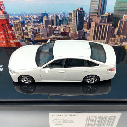 HOBBY JAPAN 1/64 Toyota CROWN 2.5L RS Advance HYBRID White Pearl HJ641009HW