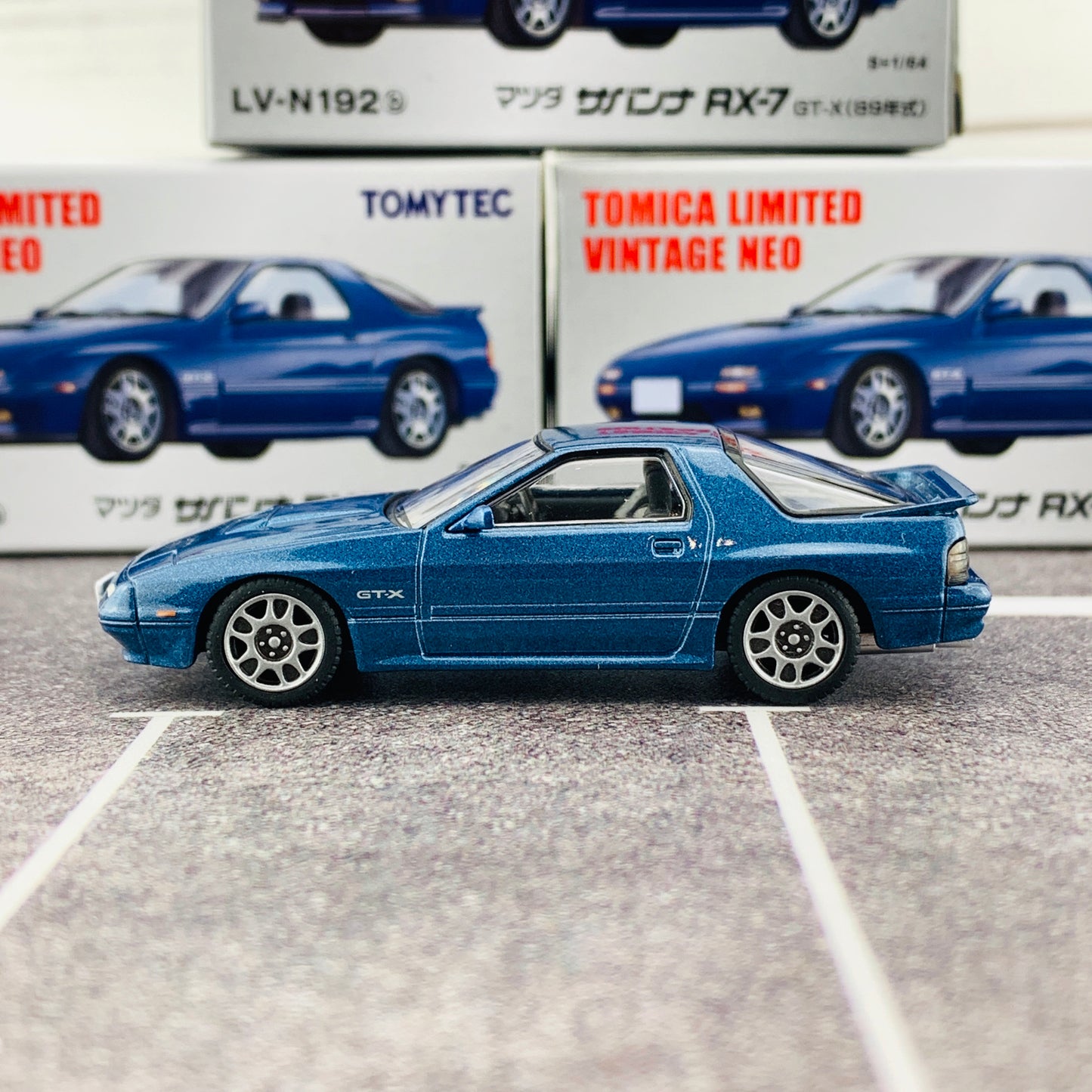 Tomica Limited Vintage Neo 1/64 Mazda Savanna RX7 GT-X (Year 1989) LV-N192b Blue