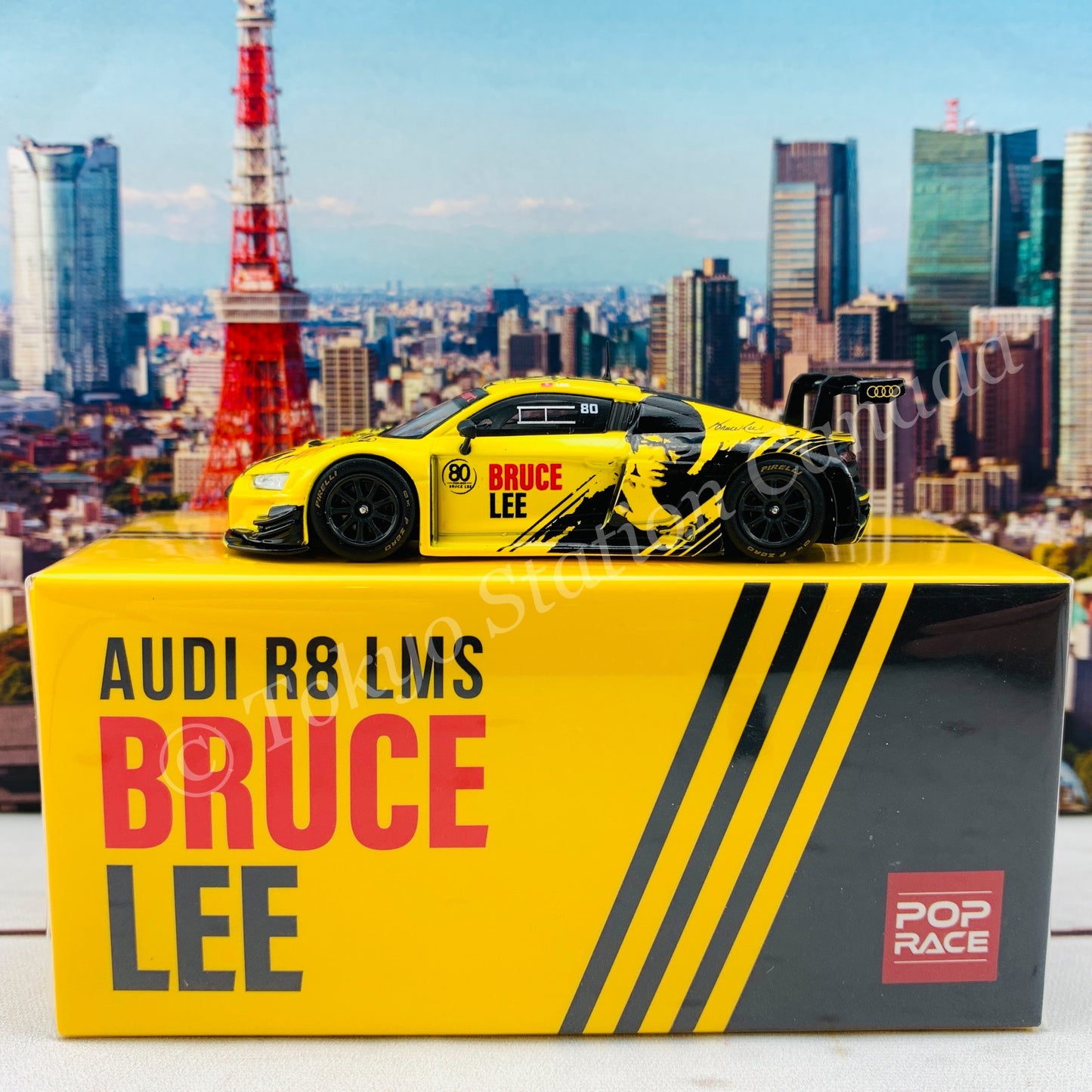 POPRACE 1/64 Audi R8 LMS Bruce Lee 80TH PR64-R8LMS-BL80