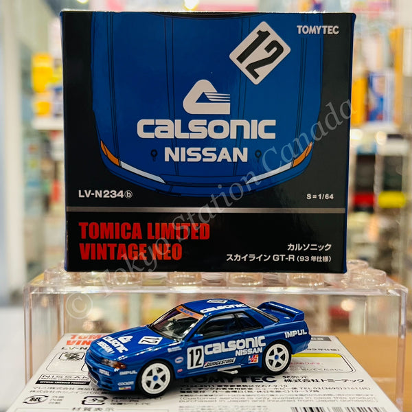 TOMYTEC Tomica Limited Vintage Neo 1/64 Calsonic Skyline GT-R (1993 specification) LV-N234b