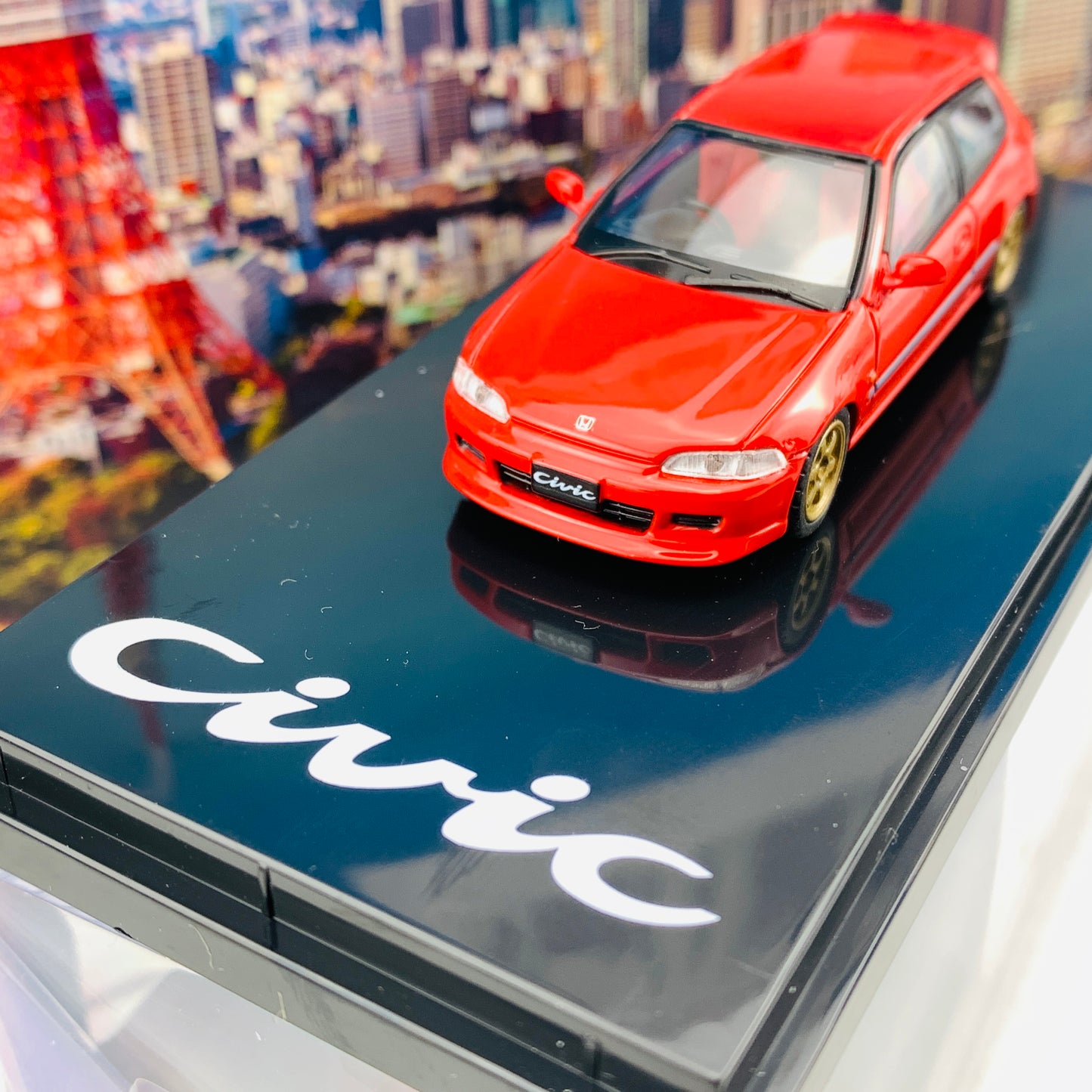 HOBBY JAPAN 1/64 Honda Civic EG6 Customized Version RED HJ641017CR