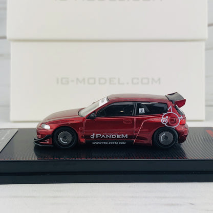 Ignition Model 1/64 Pandem Civic (EG6) Red Metallic 1414