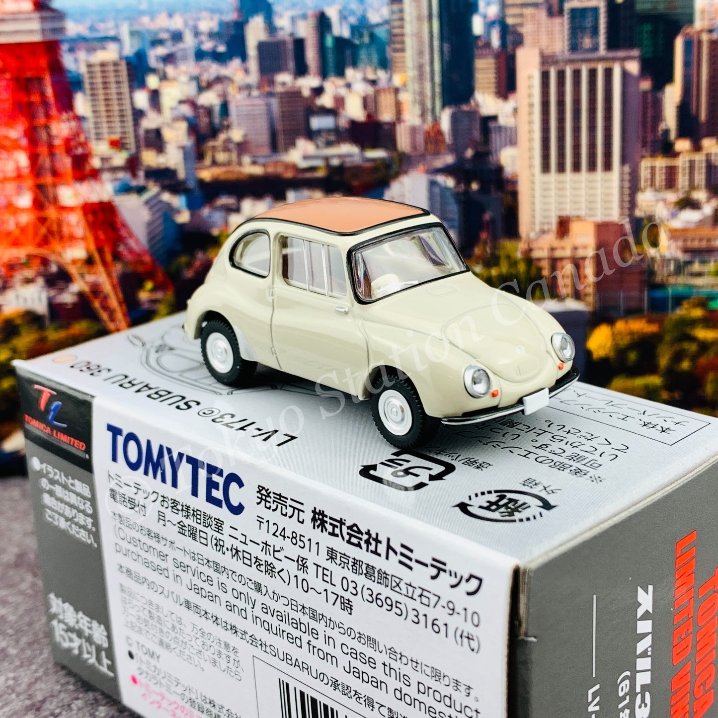 Tomytec Tomica Limited Vintage 1/64 Subaru 360 (beige) 1961 model LV-173c