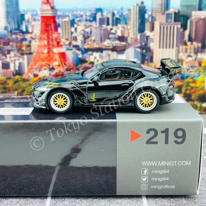 MINI GT 1/64 Pandem Toyota GR Supra V1.0  Black RHD MGT00219-R