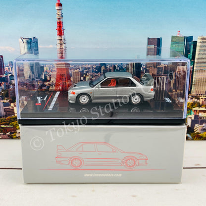 INNO64 1/64 MITSUBISHI LANCER EVOLUTION III GSR Metallic Grey With Extra Decals and Extra Wheels IN64-EVO3-MG