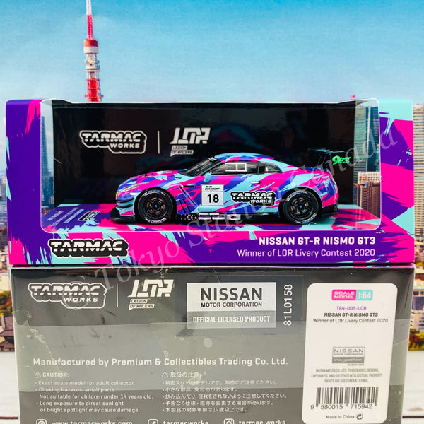 Tarmac Works 1/64 COLLAB64 Nissan GTR Nismo GT3 Winner of Legion of Racers X Tarmac Works Livery Contest 2020 T64-005-LOR