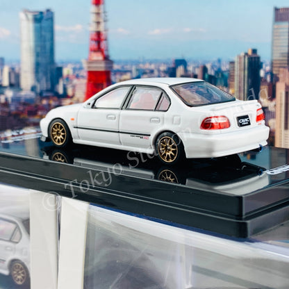 INNO64 1/64 HONDA CIVIC FERIO Vi-RS "JDM MOD VERSION" Championship White With extra wheels and extra decals IN64-EKS-WHI