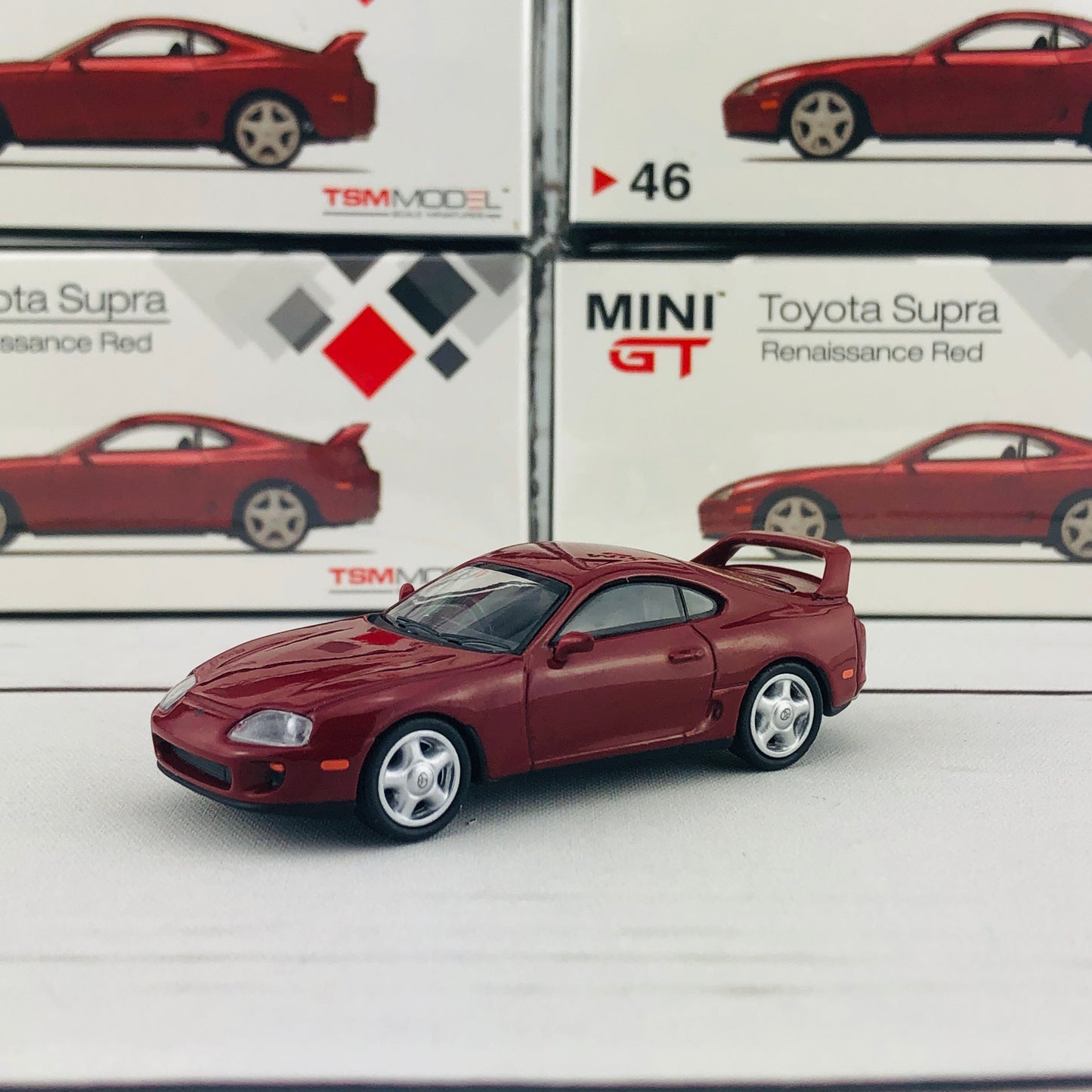 MINI GT 1/64 Toyota Supra (JZA80) Renaissance Red RHD MGT00046-R