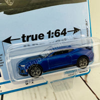 AUTO WORLD 1/64 2018 Chevy Camaro ZL1 Hyper Blue 849398045350