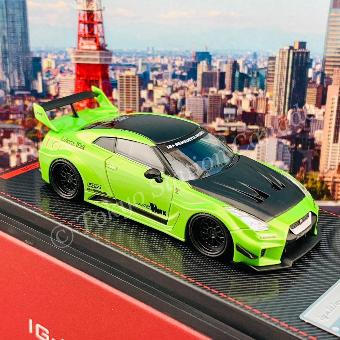 Ignition Model 1/64 LB-Silhouette WORKS GT Nissan 35GT-RR Green Metallic IG2384