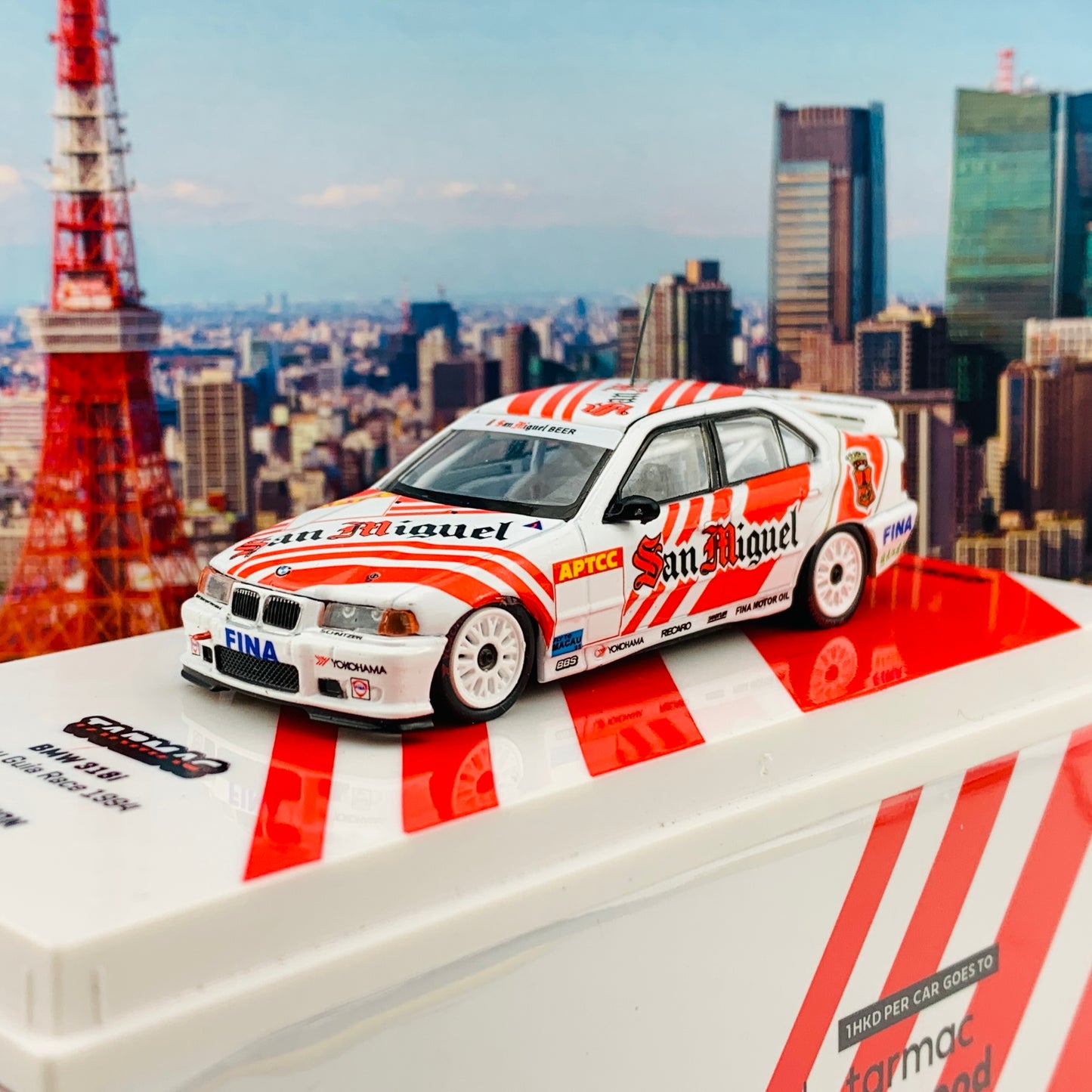 Tarmac Works 1/64 BMW 318i Macau Guia Race 1994 #2 - S. Soper #3 - C. Kwan  T64-034-94MGP02