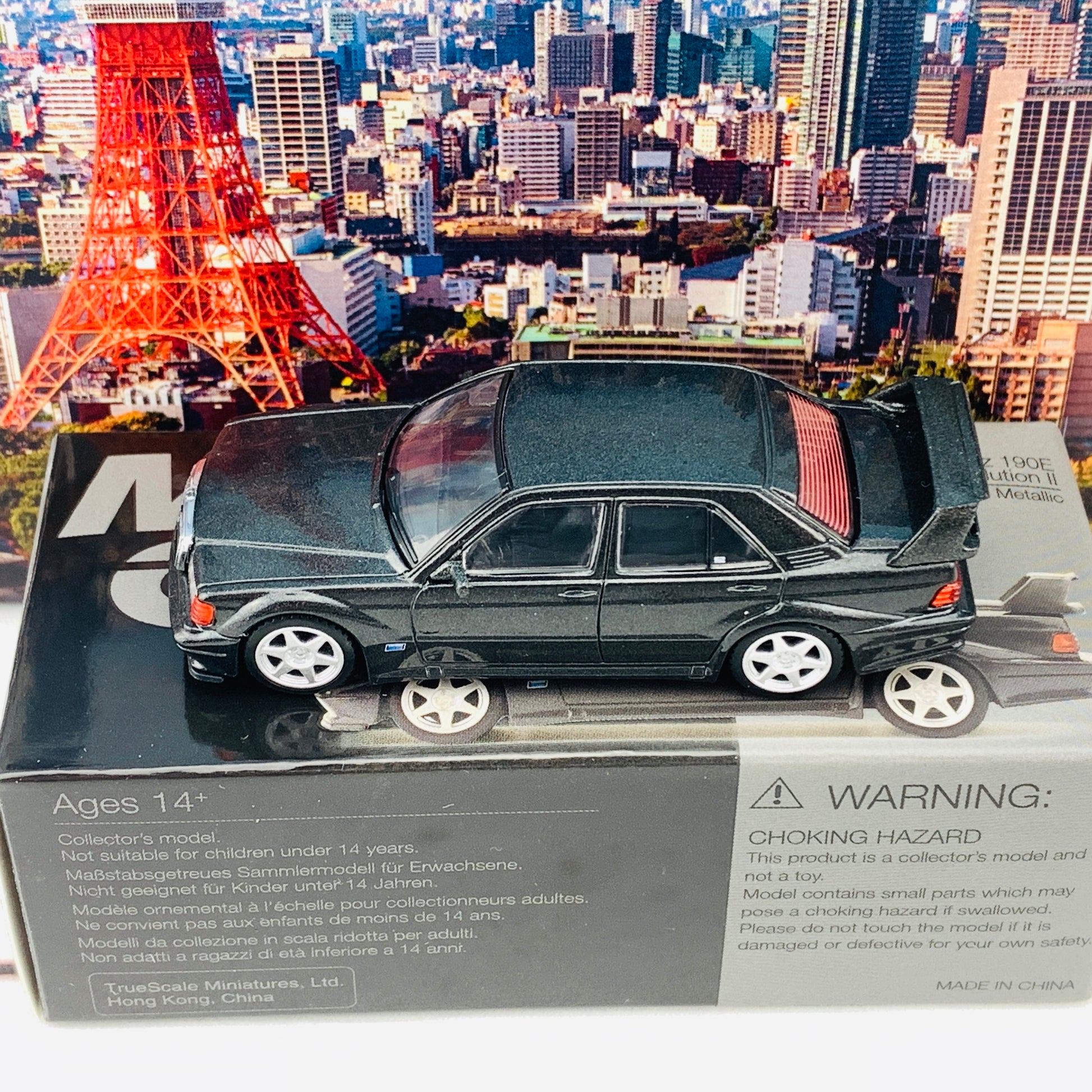 MINI GT 1/64 Mercedes-Benz 190E 2.5-16 Evolution II Black LHD MGT00164-L