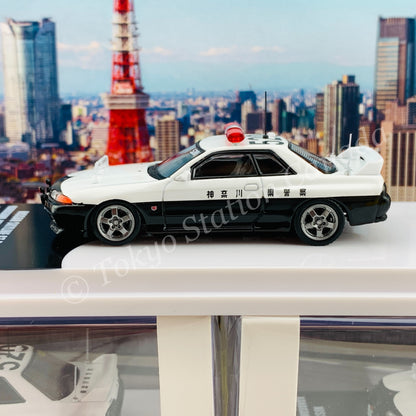INNO64 1/64 NISSAN SKYLINE GT-R (R32) KANAGAWA-KENKEI Japanese Police car IN64-R32-JPPC