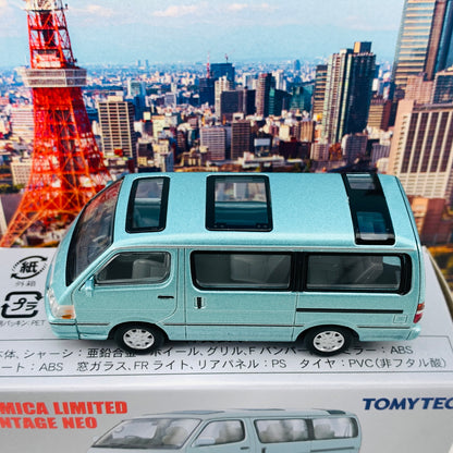 Tomytec Tomica Limited Vintage Neo 1/64 Toyota Hiace Wagon Super Custom G 2002 (Light green) LV-N216b