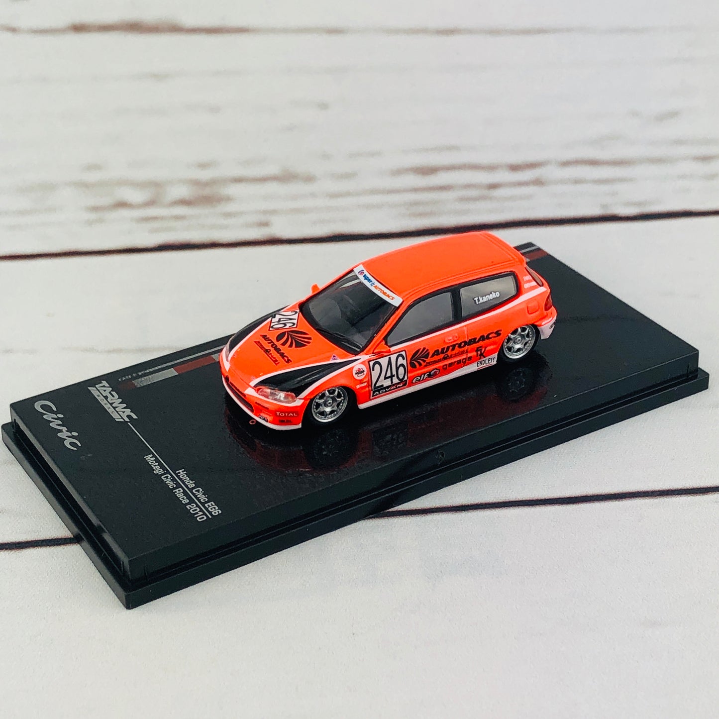 Tarmac Works 1/64 Honda Civic EG6 Motegi Civic Race 2010 #246 AUTOBACS T64-001-AB