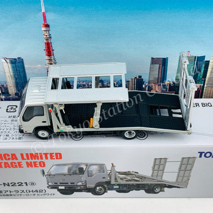 Tomytec Tomica Limited Vintage Neo 1/64 Nissan Atlas (H42) Hanamidai Automobile Safety Loader Big Wide (Silver) 日産アトラス花見台自動車ビッグワイド LV-N221a