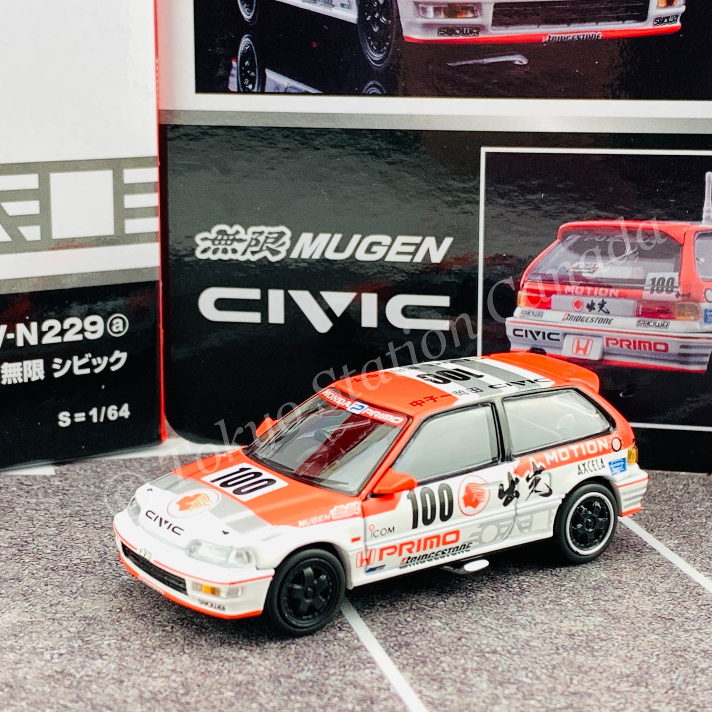Tomytec Limited Vintage Neo 1/64 Idemitsu MOTION Infinite Honda Civic LV-N229a