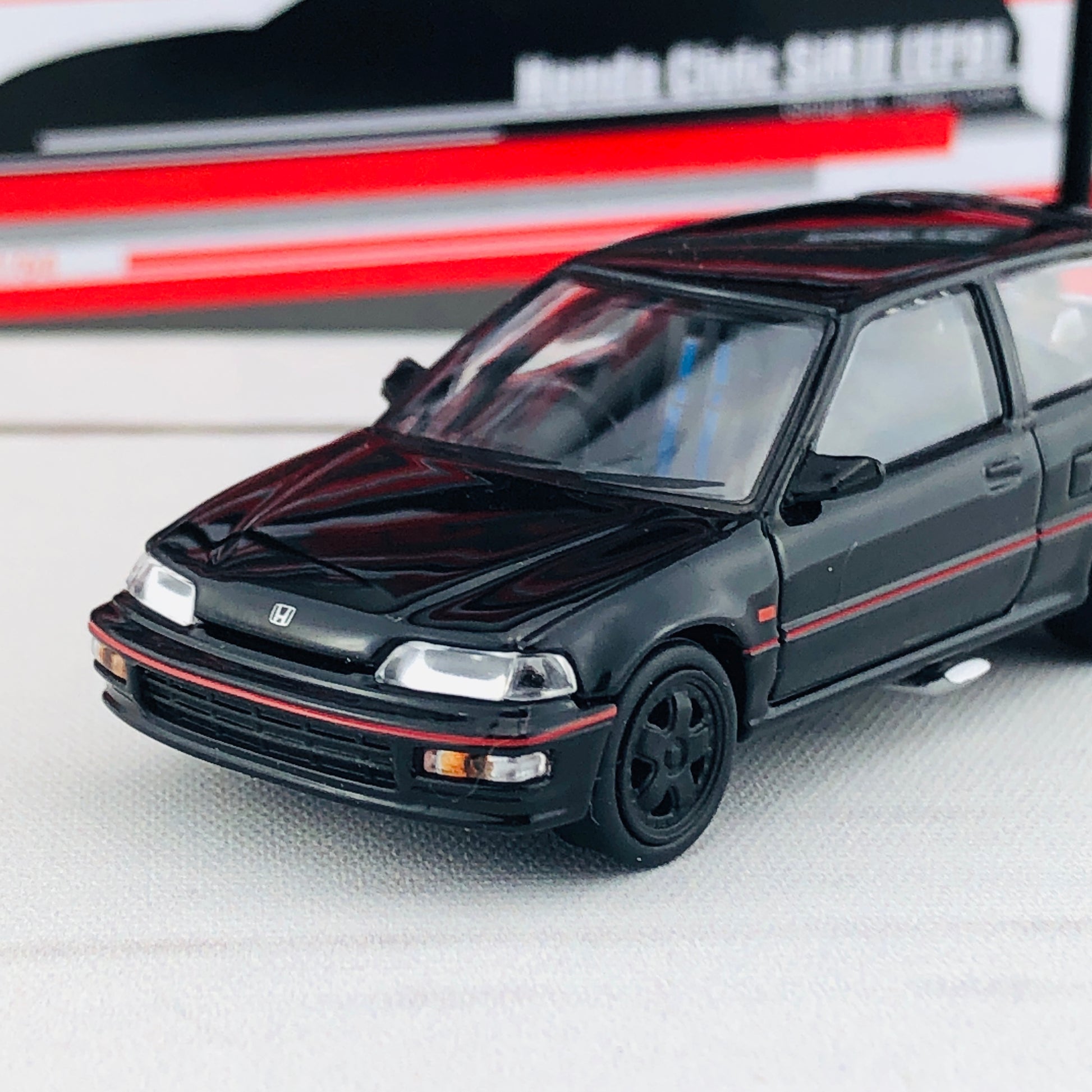 Tomytec Tomica Limited Vintage Neo 1/64 Honda Civic SiR II (EF9) Group A Plain Color Hong Kong Exclusive Black