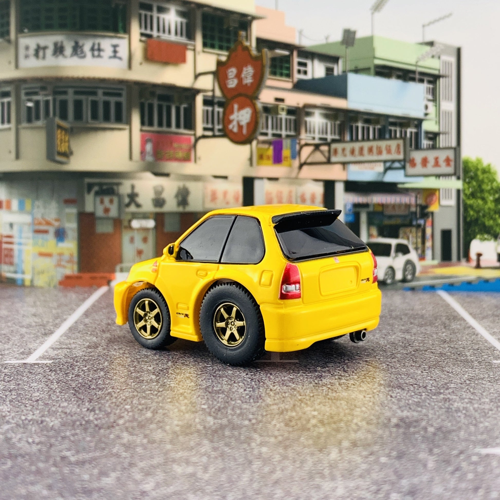 TINYQ Pro-Series 02 - Civic EK9 (Yellow with Carbon Bonnet)